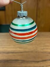 Vintage 2'' 50'S SHINY BRITE  Striped Round Christmas Xmas Ornament picture