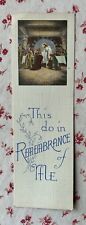 Vintage 1930s Linen Bookmark “This do in Remembrance of Me.” Jesus Last Supper picture