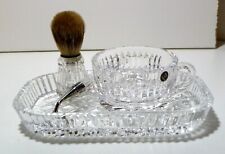 *VINTAGE* Waterford Crystal SHAVING SET 4 Piece - Razor, Mug, Brush, and Tray picture