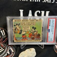 1935 OPC Mickey Mouse Gum Card Looks Funny When... #5 WALT DISNEY PSA 2 picture