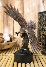 Wings of Glory Swooping Eagle Bronze Electroplated Figurine With Base Statue picture