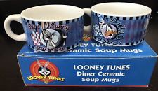 Looney Tunes Diner 2 Ceramic Soup Mugs Bugs Bunny Daffy Duck picture