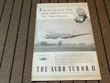 AC14 ADVERT 11X8 THE AVRO TUDER II SUPERPLANE BY A.V. ROE - MERLIN ENGINE picture