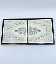Vintage Wood Double Ceramic Tile Trivet Dal-Tile Mexico Daltile picture