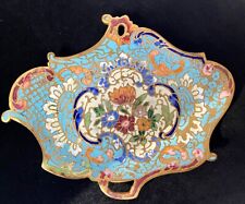 Rare French Bronze Champleve Enamel Tray picture
