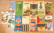 1960s - 1970s  illinois travel maps road highway lot of  13 picture