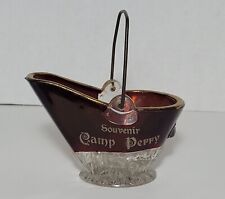 Souvenir Of Camp Perry Ruby Red Coal Bucket Ohio US Military Collectible picture