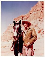 Michael Landon poses with his horse as Little Jo Bonanza 8x10 inch photo picture