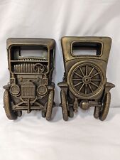 1978 Mid-Century Miller studio Chalkware Plaques Ford Model T Front & Back SET picture