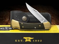 Buck 110 Folding Hunter Knife Ebony Wood Handle 420HC Pocket BRS-B picture