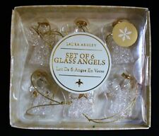 6~Vintage~LAURA ASHLEY~Spun Glass~ANGELS~Christmas Tree~HUNGING~Ornaments~BOXED picture