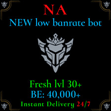 NA Unranked LoL Fresh Acc League of Legends level 30+ Smurf 40k+ BE Safe Stock picture