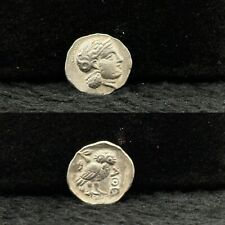 Genuine Good Condition Ancient Greek Solid Silver Attica Owl Tetradrachm Coin picture
