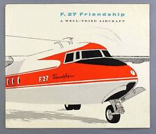 FOKKER F.27 FRIENDSHIP MANUFACTURERS SALES BROCHURE BRAATHENS SAFE SEAT MAPS picture