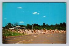 Hillsboro OH-Ohio, North Beach Swimming Area, Antique, Vintage Souvenir Postcard picture