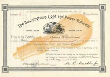 Downingtown Light and Power Co. - Stock Certificate - Utility Stocks & Bonds picture