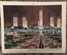 Disneyland GE Carousel of Progress City Concept Art Calendar Lithograph 1969 picture