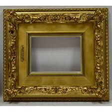 Ca. 1880-1900 Old wooden frame with metal leaf Internal: 8.2x5.5 in picture