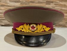 *VERY RARE* Mongolian KGB State Security Spy Officer Pink Visor Hat Cap Vintage picture