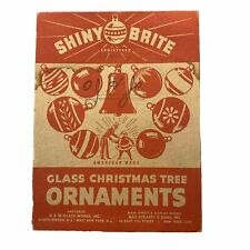 Shiny Brite Red EMPTY BOX for 1 dozen ornaments Uncle Sam 9.75” x 7.25” x 2.5” picture