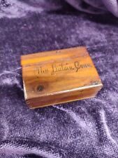 Vintage Small Cedar Wood Trinket Box w/Brass Hinges 