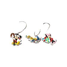 Set Of 3 Disney-Themed Ornaments Mikey Minnie Donald Small Plastic 2009  picture