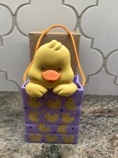 Vintage Avon Gift Collection Easter Cheerful Chick Duckling Gift Bag Figurine picture