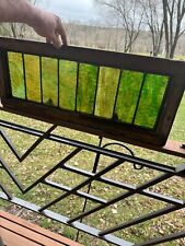 VINTAGE  RAILROAD CAR Leaded Slag/Stained Glass Window 1910s GREAT NORTHERN picture