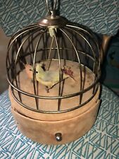 Vintage Birdcage Music Box, Automation, Wind-up, Jewelry Box, Working, 40s picture