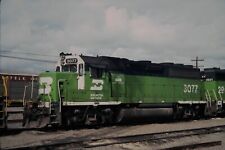 Original Railroad Slides - Burlington Northern BN - GP40M - 3077 picture