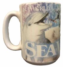 Sea World Logo Orca Dolphin Polar Bear Cup 16 Oz. Mug Shamu Aquarium Theme Park picture