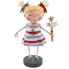 Lori Mitchell Sissy's Stars Girl July 4th Folk Art Figure Americana Figurine picture