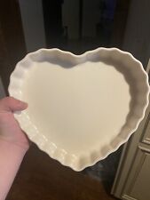 Pfaltzgraff Stoneware Heart Shaped Pie/Quiche Baking Dish picture