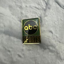 Vintage ABC SPORTS All Season Broadcast Media Green Lapel Pin Television Radio picture