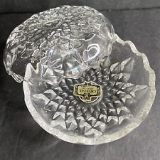 NWT 24% Lead Crystal Zajecar Cut Glass Trinket Keepsake Jewelry Yugoslavia picture