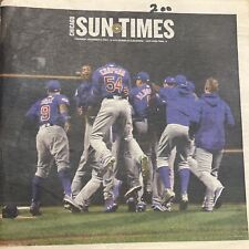 CHICAGO SUN - TIMES Chicago Cubs + World Series + Complete Newspaper Nov. 3,2016 picture