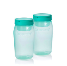 Tupperware Universal Jars Set 3½-cup/825 mL w/ Topping Covers NEW picture