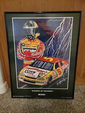 Terry Labonte Knights of Thunder Original Sam Bass Print 1997 Autographed 22x17 picture