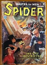 The SPIDER Jan 1935  VG     pulp picture