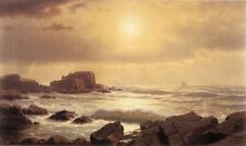 Oil painting Rocks-at-Nahant-1865-William-Stanley-Haseltine-oil-painti landscape picture