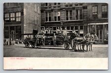Hook And Ladder Fire Department Milwaukee Wisconsin Vintage Posted 1909 Postcard picture