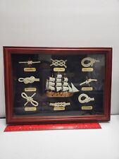 Nautical Framed Wood Picture Display Frame Knots Boat Sailors Wall Art SailBoat picture