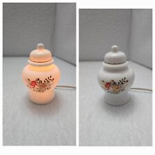 Vintage Ceramic Jar Lamp Floral Pattern No Markings 5.25
