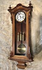 Amazing Vintage Antique Germany Striking Vienna Clock,3 Brass Weights Driven picture