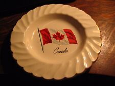 Canada Maple Leaf Ashtray - Vintage 1960's Canadian Flag Souvenir Bowl Ashtray picture