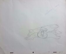 Hanna-barbara Fred Flintstone Pencil Drawing With ORIGINAL PRODUCTION MARKS picture