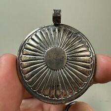 Vintage Native American Sterling Silver Pendant  Tribal Sun  SIGNED Hopi? 20g picture