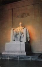 Washington DC, Lincoln Memorial Sitting Statue, Vintage Postcard picture