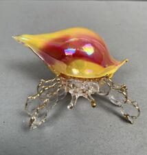 Art Glass HERMIT CRAB with gold details marine Hand Blown Shell picture