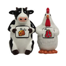 PT Pacific Trading Eat Chicken/ Eat Beef Salt&Pepper Shakers picture